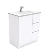 Fienza 750mm Vanessa Top With Fingerpull Cabinet Kickboard - Gloss White